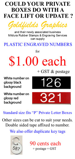 Private Mail Box Numbers